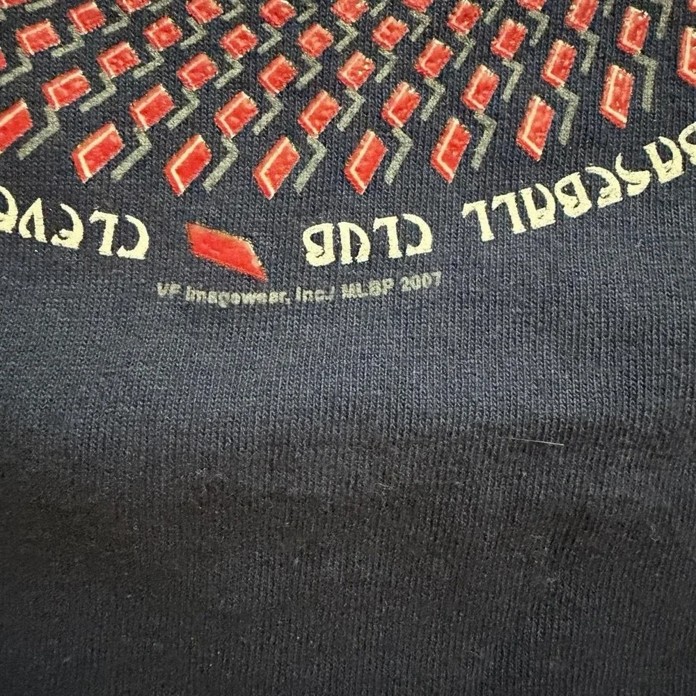 Vintage Cleveland Indians Navy T-Shirt Size Large Y2K 2000s MLB Baseball Spring